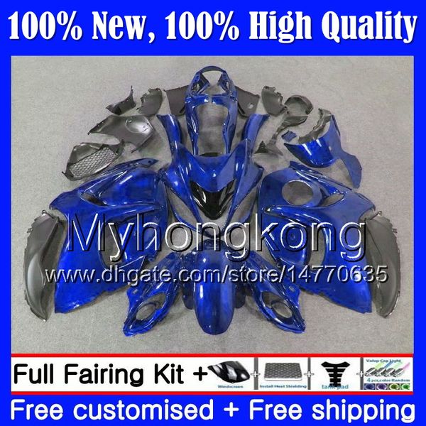 Corpo para SUZUKI Hayabusa GSXR1300 08 09 10 11 Azul brilhante 19MY58 GSX R1300 2008 2009 2010 2011 GSXR 1300 12 13 14 15 Carenagem Carroceria