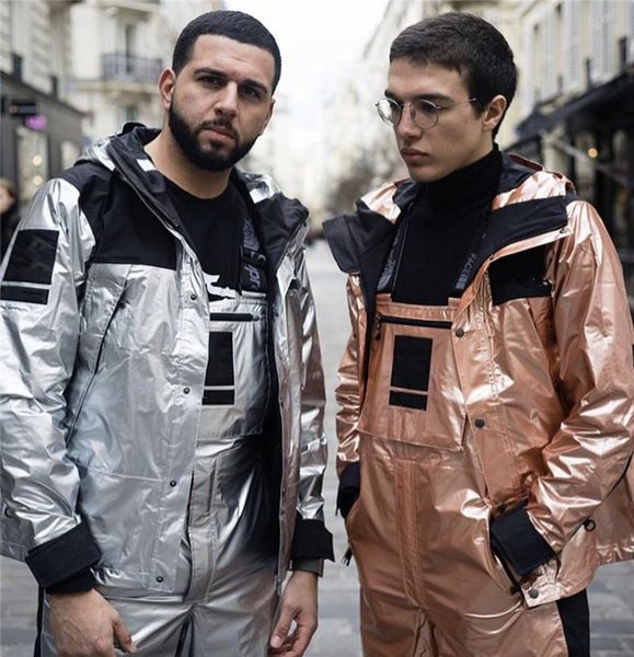 

Mens Luxury Brand Designer Winter Jackets Windbreaker Mens Clothing Reflective North Silver Gold Homme Jackets High Street Mens Jackets