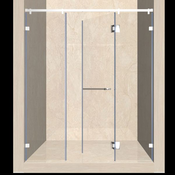 2019 2000mm Glass Sliding Shower Enclosure Doors With Chrome Nickel Finish Extension Frameless From Att Hardware 165 83