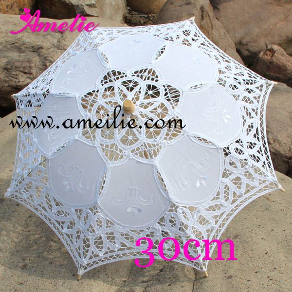 

10pcs/lot selling wedding decoration 11.8inches promotion child stock lace parasols