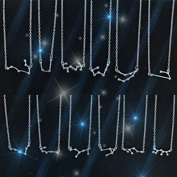 

Горный хрусталь 12 Созвездие золото серебряные ожерелья Зодиак ювелирные изделия