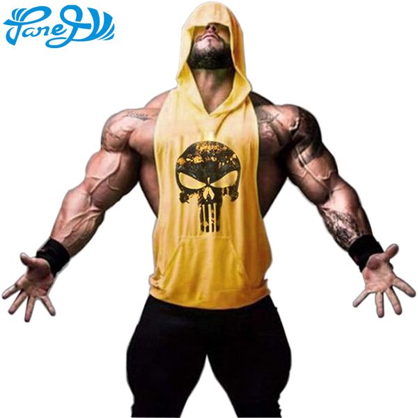 

panegy brand clothing running vest men fitness tank gyms stringer golds vest bodybuilding muscle shirt workout sportswear xl, Black;blue