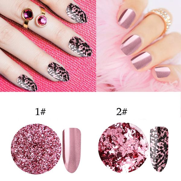 

3pcs/lot nail glitter powder shining nail art chrome pigment decoration rose gold color magic mirror nails glitter powder, Silver;gold