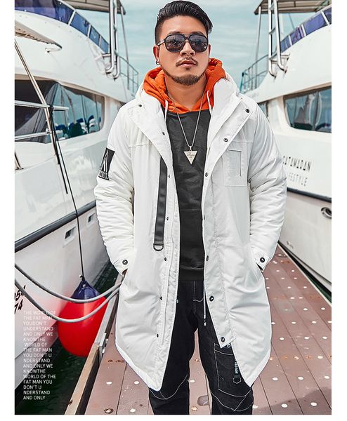 

new arrival man's winter cotton parkas male thick warm clothing long jacket black white plus size xxxxxxl 2xl 3xl 4xl 5xl 6xl