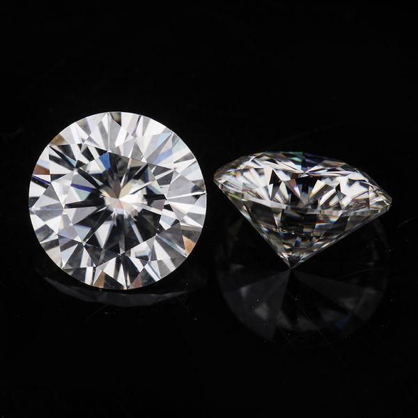 

test positive gh 6.5mm 1.0ct round brilliant cut loose moissanites stone for engagement rings jewelry, Black
