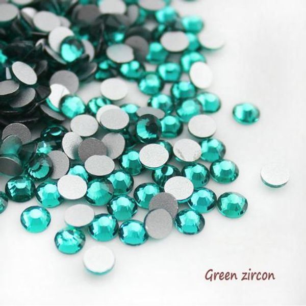 

green zircon glue on rhinestone fashion product 3d nail art decorations flatback rhinestones strass stones, Silver;gold