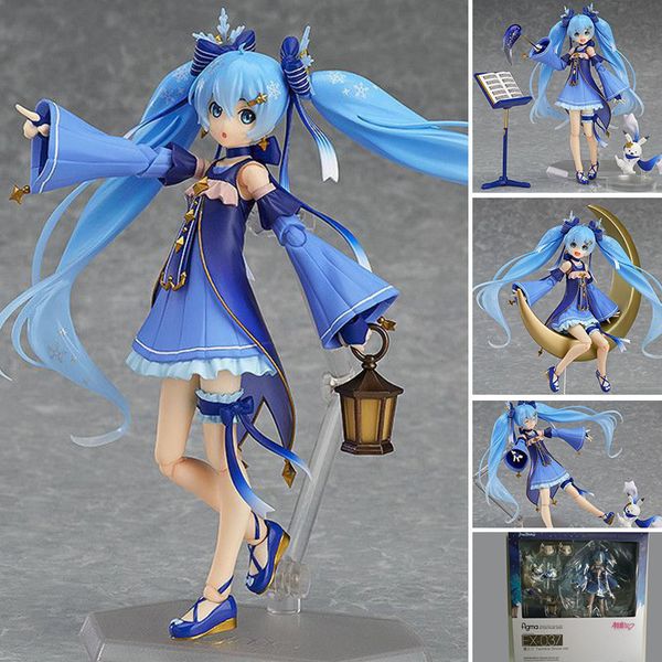 

hatsune miku snow miku twinkle action figure toy collection moveable movie anime lovely cartoon cute nice girl electronic pet