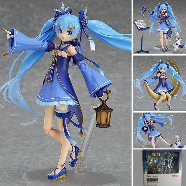 

hatsune miku snow miku twinkle action figure toy collection moveable movie anime lovely cartoon cute nice girl electronic pet