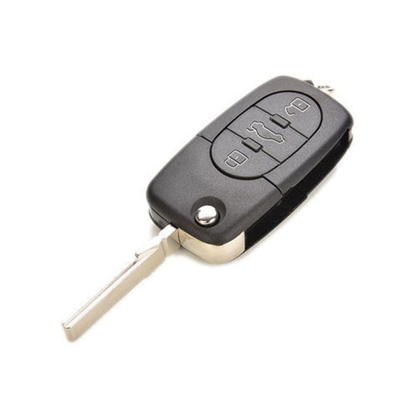 

3 button flip remote key shell fit for audi a2 a3 a4 a6 a8 uncut fob case