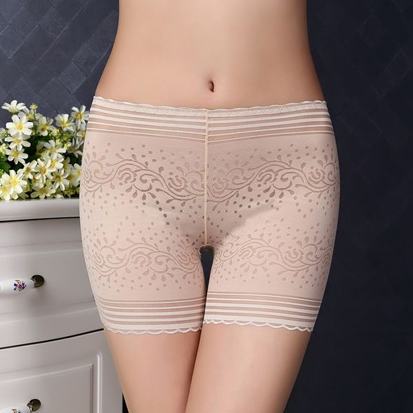 

ideacherry lace safety pants comfortable breathable bamboo modal panties for women transparent panties, Black;pink