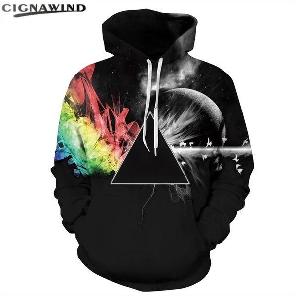 

harajuku hoodie casual 3d printed funny geometry sweatshirt hip hop tracksuit pullovers outwear mens long hoodies, Black