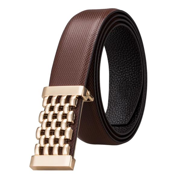 

bbk-0012 2018 barry.wang genuine leather luxury metal buckle mens belts alloy buckle belts for men's business party wedding, Black;brown