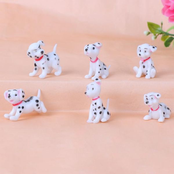 

Spotted dog figurine miniature decoration mini fairy garden animal tatue re in craft home car birthday cake decoration
