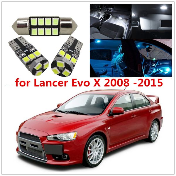 2019 Wljh 6x Car Led 2835smd T10 Lamp Bulb Interior Light Dome Map Trunk License Plate Light Package For Lancer Evo X 2008 2015 From Wljh 3 85