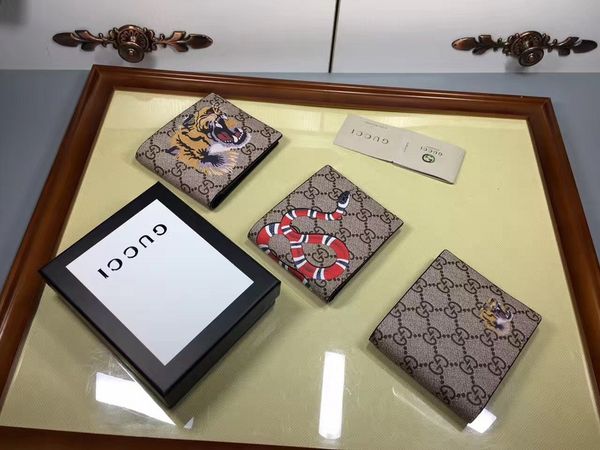 

Высокое качество дизайн знаменитости письмо тиснение змеиная голова тигра кошел