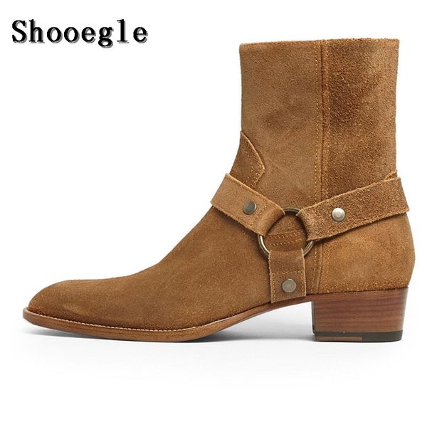 

shooegle мода мђжка зама клаиекий ђайа боилон оѬона zip мооикл апоги ђ, Black