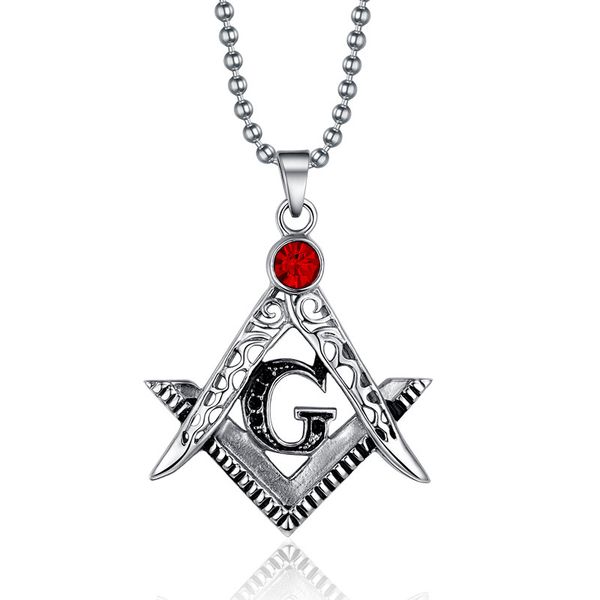 

stainless steel asonry masonic pendants necklaces for men women fashion jewerly, Silver