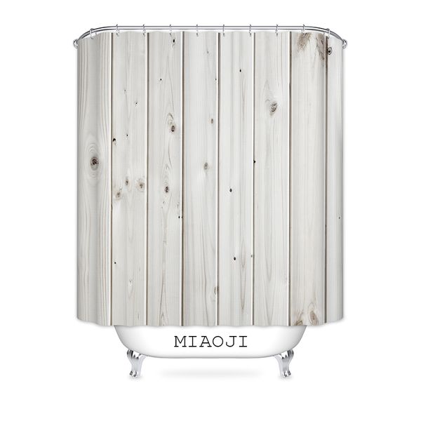 

miaoji] faux wood grain shower curtain waterproof polyester fabric bathroom bath screens curtains various sizes ing