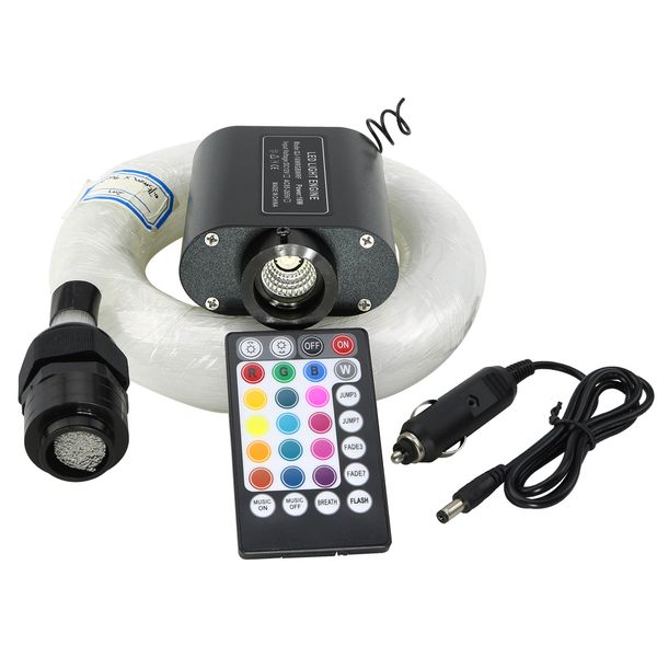 16W Car Use RGBW Music LED Fiber Optic Star Ceiling Light Kit 200pcs*0.75mm*2M