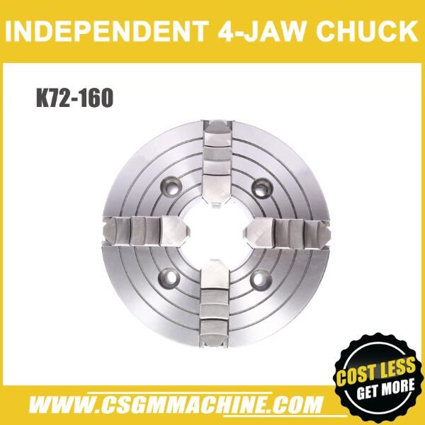 4-Jaw Lathe Chuck 4-Mâchoire Mandrin De Tour Mandrin En Métal Manuel K72-80