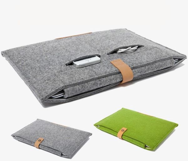 

Leather Felt Shockproof notebook Liner bag for Macbook ipad air pro 11 13 15 inch laptop bag protective sleeve tablet cases GSZ220