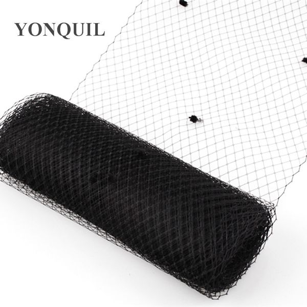 

black or multiple colors 5 yards per lot birdcage veil with dot 45cm width russian veiling netting wedding dot veils ldv008, Slivery;golden