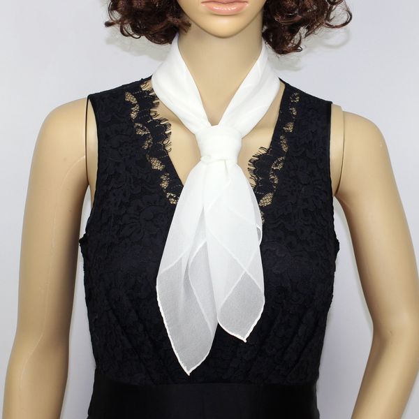 

summer spring women solid mulberry georgette silk scarf square scarves neckerchiefs 8mm thin hand bag accessory 65*65cm #4073, Blue;gray