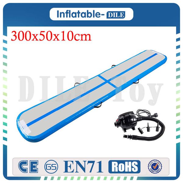 

3x0.5x0.1m inflatable air track tumbling mat dwf material gym air track/inflatable airtrack
