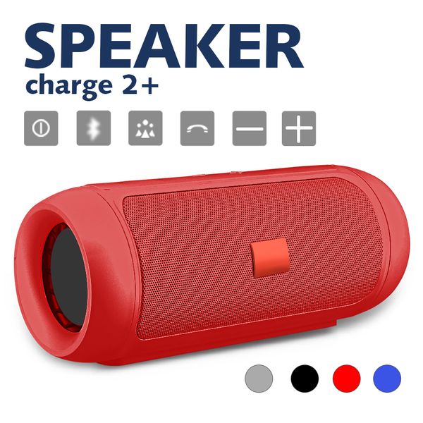

портативный сабвуфер charge 2+ bluetooth-динамик водонепроницаемый беспроводной душ громкая связь приемник бас-динамик с розничной коробке