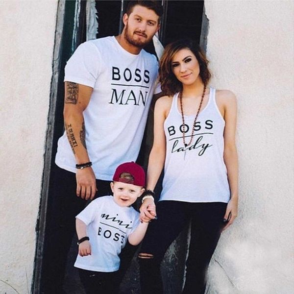 

matching family clothing mommy and me outfits mother and daughter clothes family look t shirts mother father daughter son mini boss tees, Blue