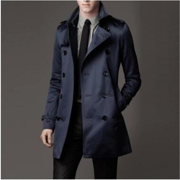 

spring and autumn long style windbreaker business casual single row button coat manufacturers wholesale prices, Tan;black
