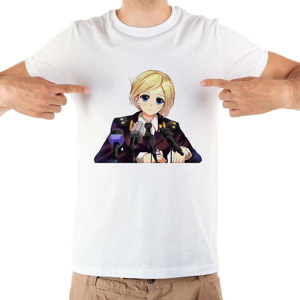 

anime chief prosecutor natalia poklonskaya tshirt men summer new white short sleeve casual homme cool cartoon t shirt, White;black