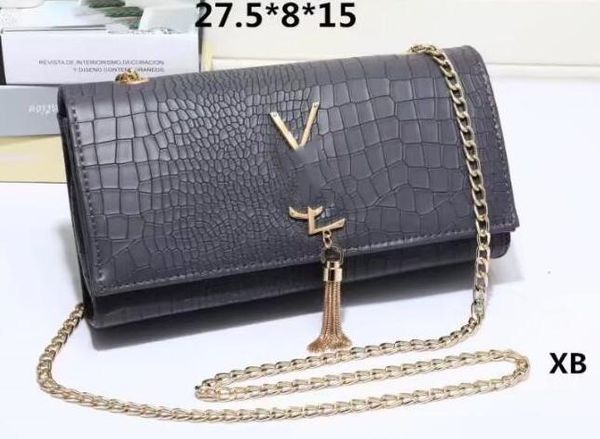 

18ss European and American trend explosion models YS shoulder bag crocodile embossed tassel chain bag female