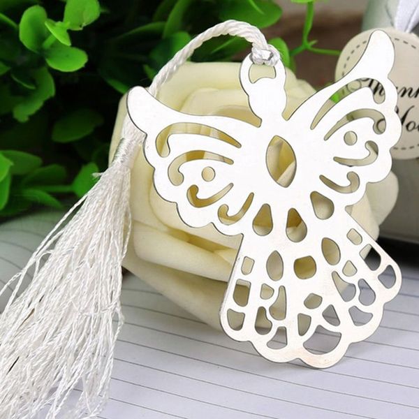 

angel tassel stainless steel bookmark school supplies page holder with gift box