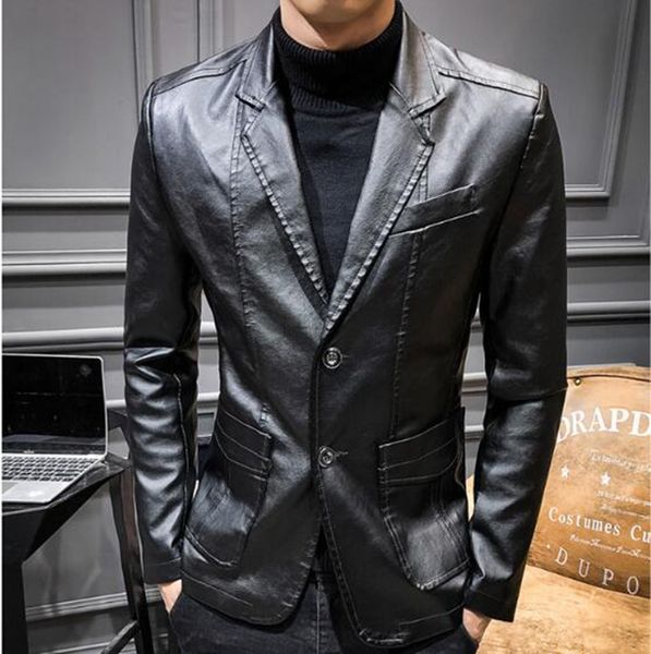 

europe and the united states new autumn winter xiushen fashion leisure trend boutique handsome lapel men's fur coat / m-3xl, Black