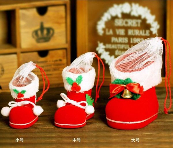 2016 New Cute Shoes Shaped Christmas Decoration Supplies Home