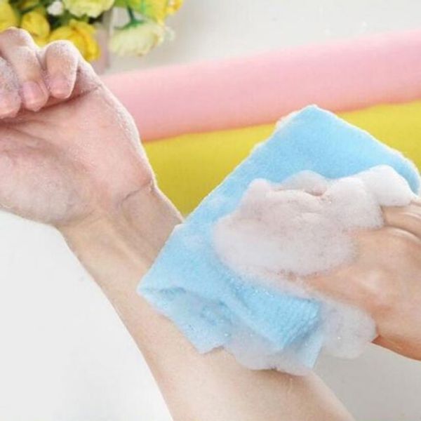 Nylon Mesh Bad Duschkörper Waschen Saubere Peeling Puff Puff Scrubbing Tuch Tuch Wäscher Körper Gesicht Waschen Reinigungswerkzeug