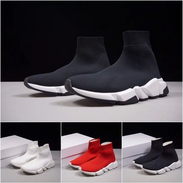 

luxury sock shoes 2019 fashion running shoes sneakers speed trainer sock race runners black white shoes mens womens sports boots, White;red