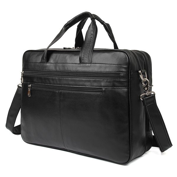 

classic guarantee cow leather men's handbag unique design briefcases 17 inches lapbag busniess bag