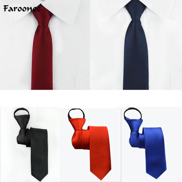 

pre-tied neck tie mens skinny zipper ties red black blue solid color jacquard slim narrow bridegroom party dress necktie as1648, Blue;white