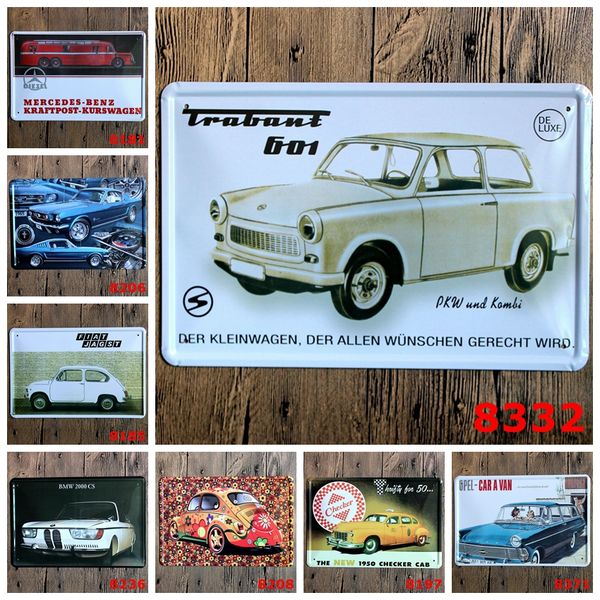 

classic cars sign logo plaque vintage metal painting wall sticker iron sign board decorative plates poster wholesale 20x30 cm