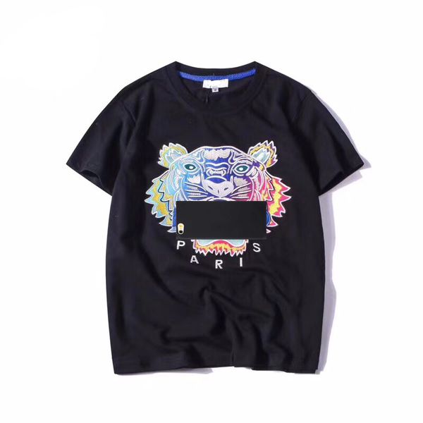 

designer t shirts for men summer tiger head letter embroidery t shirt mens clothing brand short sleeve women s-2xl, White;black