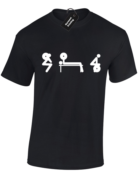 Squat Bench Deadlift Mens T Shirt Tee Gym Training Top Crossfit