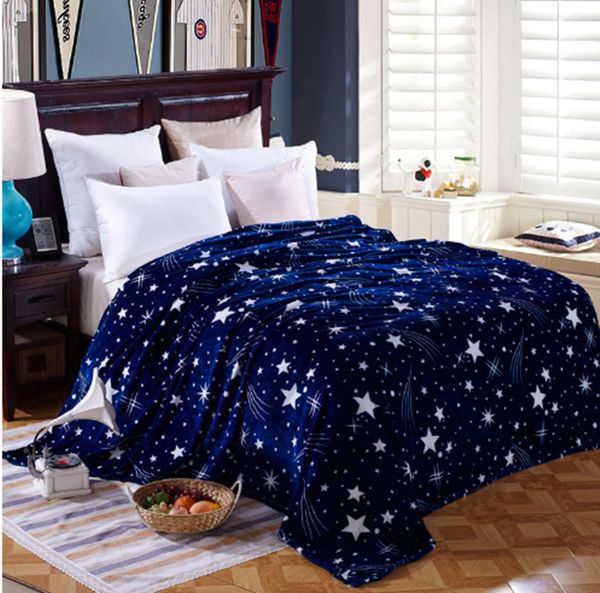 

urijk 1 pcs stars galaxy sofa bedding blankets throw blanket thicken weighted blankets flannel bedding plush bedsheet bed cover