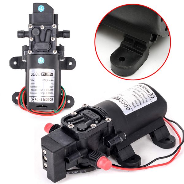 Acheter Haute Qualité Dc12v 70w 130psi Pompe à Eau à Diaphragme Petite Sécurité Haute Pression Auto Amorçante Pompe 6l Min 165 100 62mm De