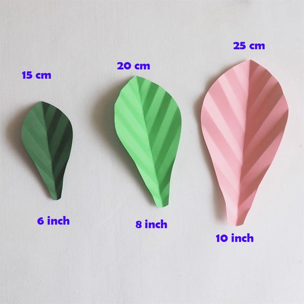 

diy artificial flowers paper leave fleurs artificielles backdrop matching leaves giant paper leaves wedding party decor baby shower (22~no29