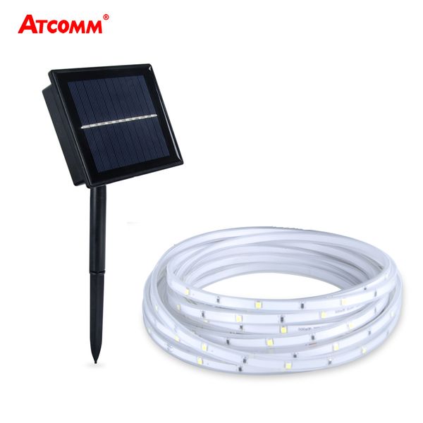 

2835 rgb solar led strip lawn lamp 5 meters ip68 waterproof 100 leds 2 modes outdoor garden landscape lighting