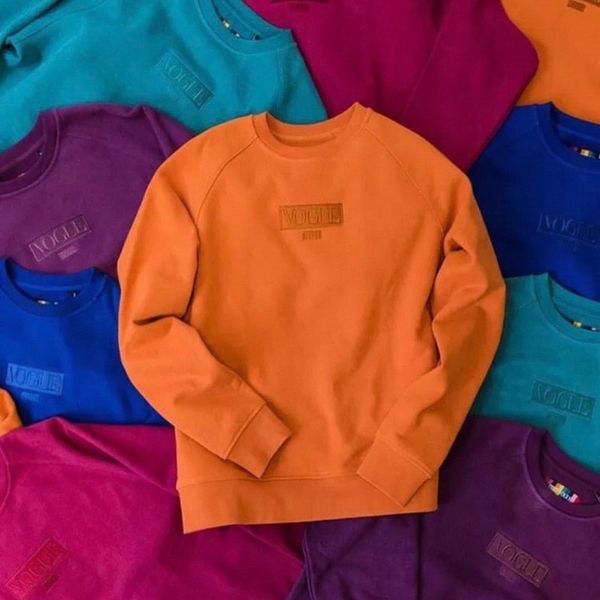

Kith-Vogue Joint Box Logo Свитер Ретро Улица Высокого Качества Удобные Свободные Мужчины И Ж