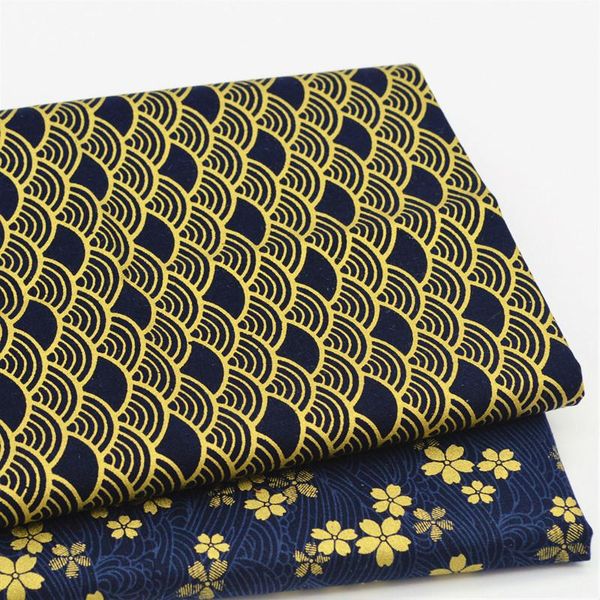 Acheter 40x50cm Estampage à Chaud Japonais De Fleurs De Cerisier Tissu De Coton à Coudre Tilda Poupée Tissu Diy Quilting Patchwork Tissu Textile De