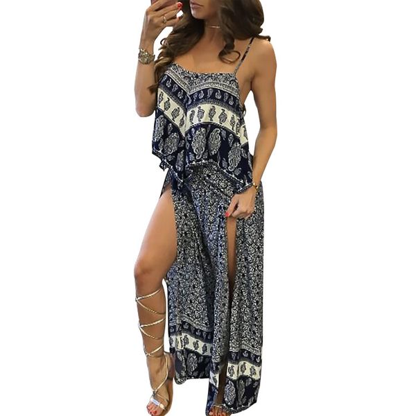 

new women's harness, harness, lotus leaf, beach dress, folk style printed dress, female k0380, Black;gray